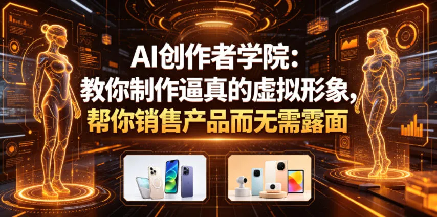 AI创作者学院：教你制作逼真的虚拟形象，帮你销售产品而无需露面【原创双语字幕】-梦帆创业网