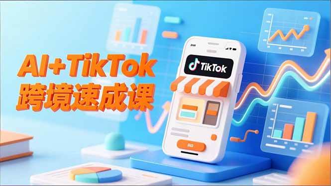 （16745期）AI+TikTok跨境速成课，智能翻译、店铺定位、流程拆解，7天高效上线运营-梦帆创业网