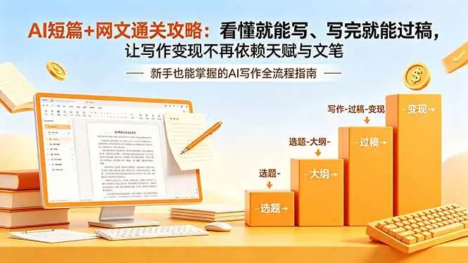 (18485期)AI短篇+网文通关攻略-更新4月:看懂就能写、写完就能过稿,让写作变现不再依赖天赋与文笔 (18485期)AI短篇+网文通关攻略-更新4月:看懂就能写、写完就能过稿,让写作变现不再依赖天赋与文笔
