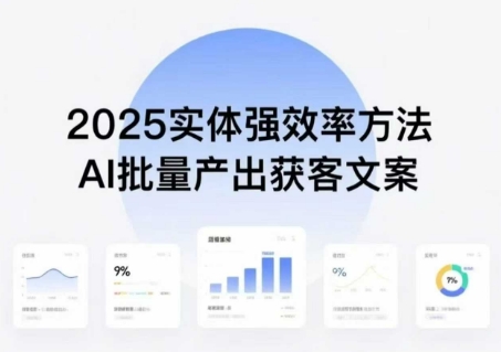 实体强效率方法：AI批量产出获客文案，2025年普通人拥抱AI，实现实体创收-梦帆创业网