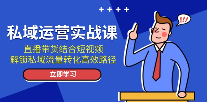 （13587期）私域运营实战课：直播带货结合短视频，解锁私域流量转化高效路径-梦帆创业网