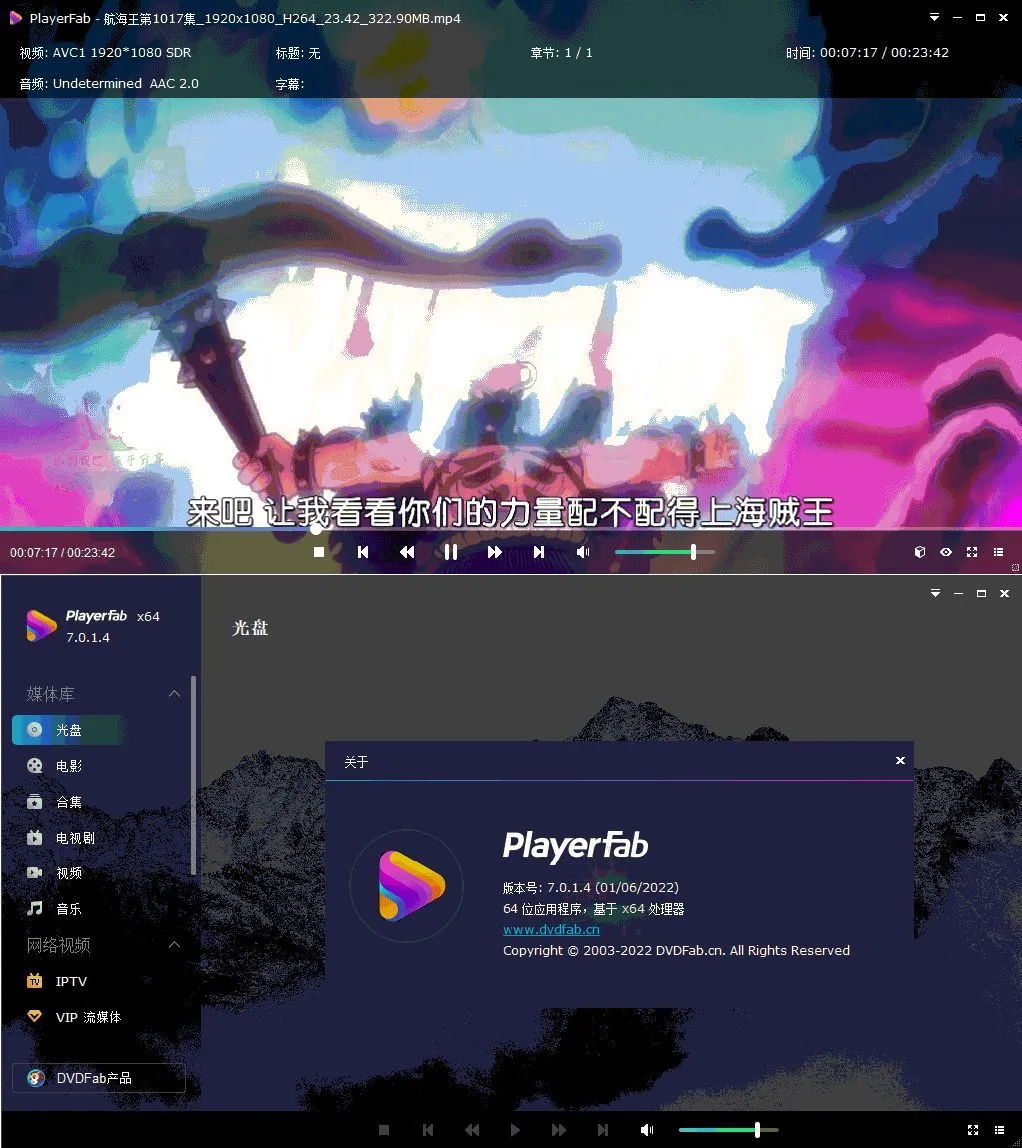DVDFab Player 7.0.5.8中文版-梦帆创业网