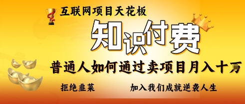 互联网项目天花板，知付付费项目，普通人如何通过卖项目月入十个，拒绝韭菜【揭秘】-梦帆创业网
