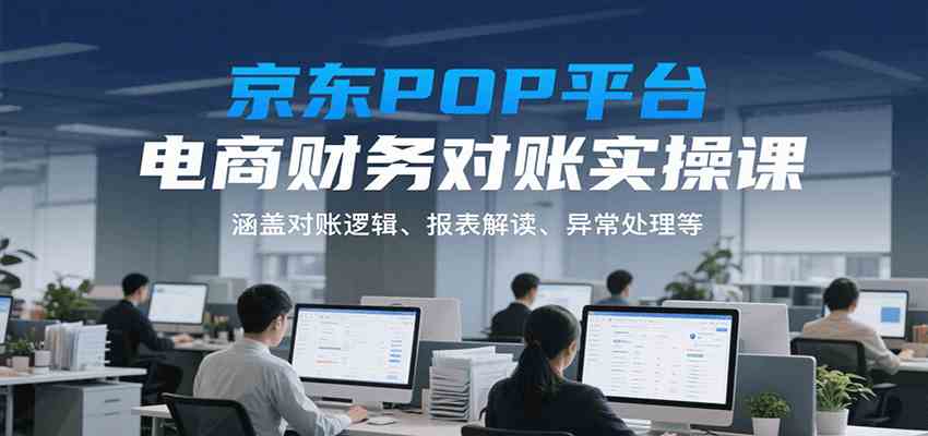 京东POP平台电商财务对账实操课，涵盖对账逻辑、报表解读、异常处理等-梦帆创业网