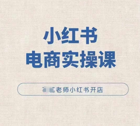 小红薯电商实操课，小红书开店实操必学课-梦帆创业网