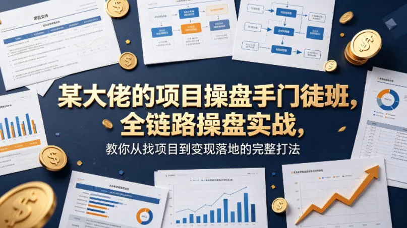 某大佬的项目操盘手门徒班，全链路操盘实战，教你从找项目到变现落地的完整打法-梦帆创业网