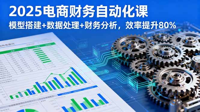 （16021期）2025电商财务自动化课，模型搭建+数据处理+财务分析，效率提升80%-梦帆创业网