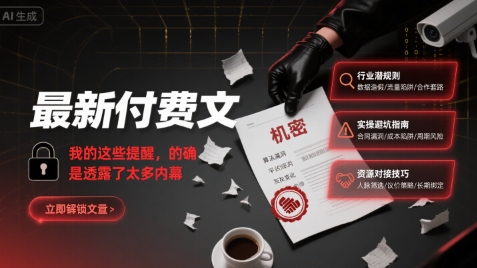 最新付费文：我的这些提醒，的确是透露了太多内幕-梦帆创业网