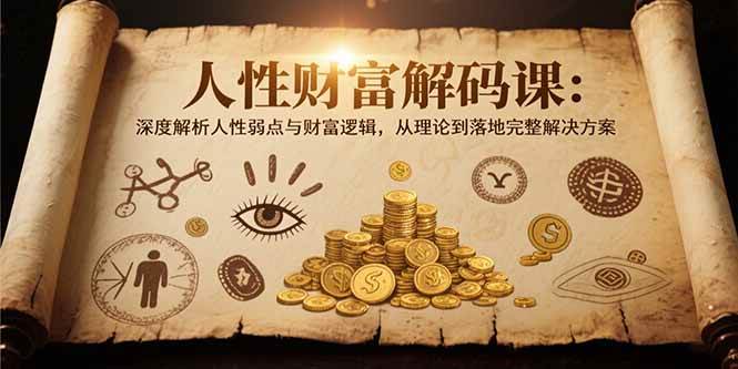 （15434期）人性财富解码课6.0：深度解析人性弱点与财富逻辑，理论到落地完整解决方案-梦帆创业网