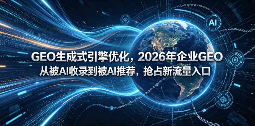GEO生成式引擎优化，2026年企业GEO从被AI收录到被AI推荐，抢占新流量入口-梦帆创业网