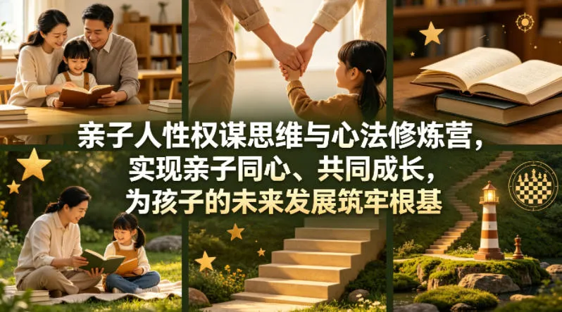 亲子人性权谋思维与心法修炼营，实现亲子同心、共同成长，为孩子的未来发展筑牢根基【音频】-梦帆创业网