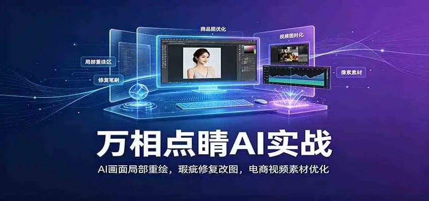 万相点睛AI实战：AI画面局部重绘，瑕疵修复改图，电商视频素材优化-梦帆创业网