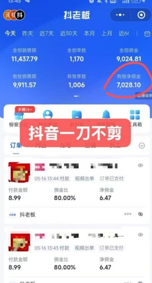 抖音短视频一刀不剪带货，不剪辑，不直播，每天发个视频，等着出单获取带货佣金-梦帆创业网