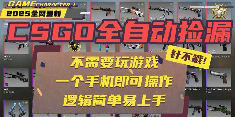 （15679期）CSGO自动捡漏项目，最新玩法，不用挂机不用玩游戏，一个手机即可操作。…-梦帆创业网