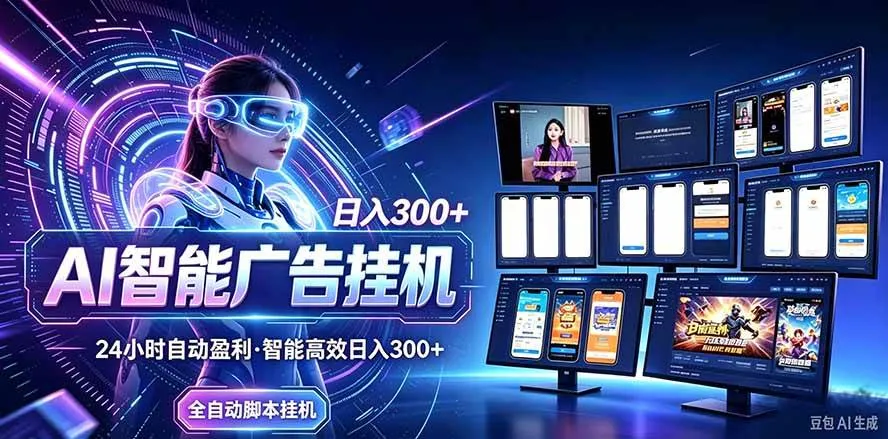 （20964期）24小时AI广告挂机｜在家就能做的被动副业-梦帆创业网
