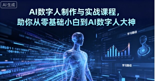 AI数字人制作与实战课程，助你从零基础小白到AI数字人大神-梦帆创业网