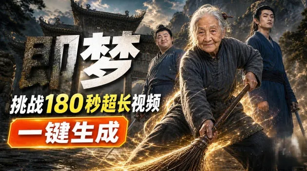即梦挑战180秒超长视频！一键生成3分钟电影？完整制作流程详细分享！-梦帆创业网