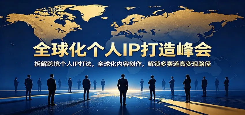 全球化个人IP打造峰会：拆解跨境个人IP打法，全球化内容创作，解锁多赛道高变现路径-梦帆创业网