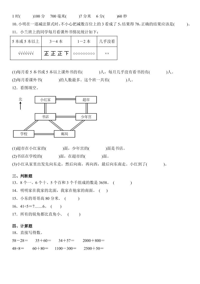 2025二年级下册数学期末押题卷苏教版-梦帆创业网