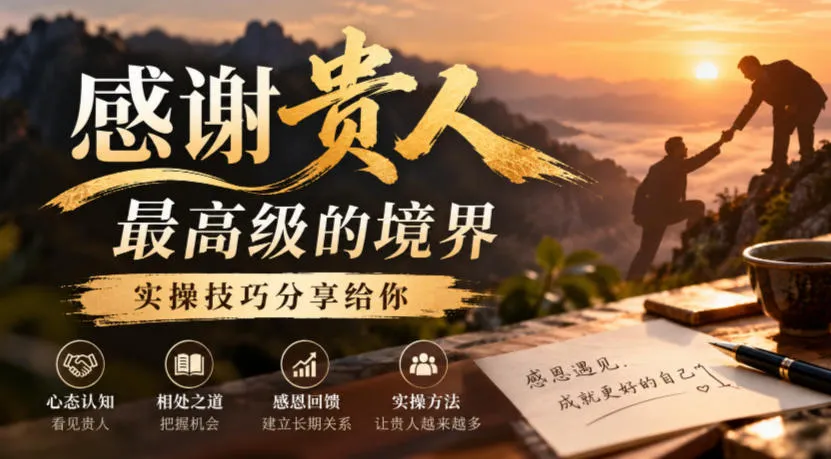 某公众号付费文章：感谢贵人最高级的境界，实操技巧分享给你-梦帆创业网