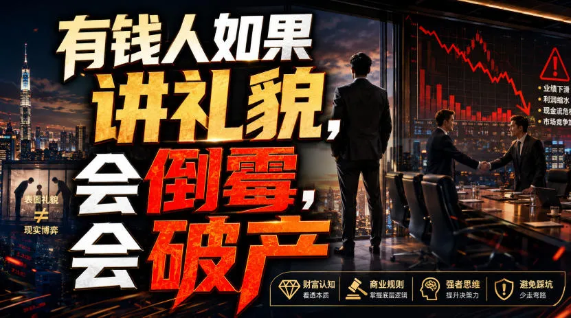 付费文章：有钱人如果讲礼貌，会倒霉，会破产-梦帆创业网