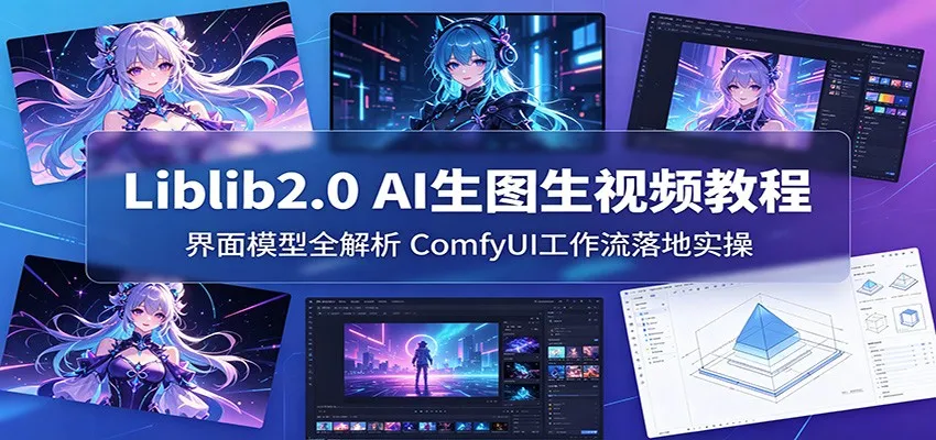 Liblib2.0 AI生图生视频教程：界面模型全解析，ComfyUI工作流落地实操-梦帆创业网