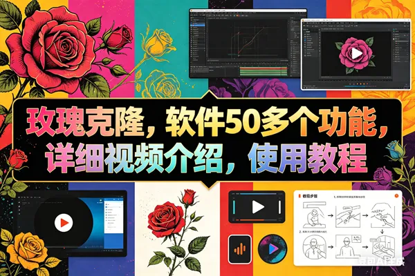 （18093期）玫瑰克隆工具，ai智能体软件，自媒体神器，一键爆款，60多个功能详细教程-梦帆创业网