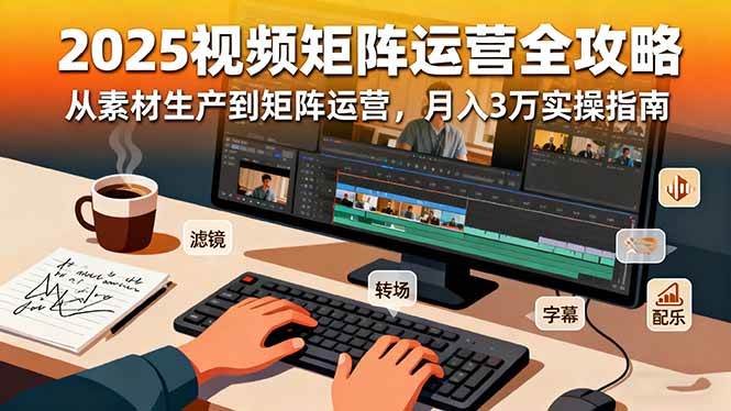 （16333期）2025短视频矩阵运营全攻略：从素材生产到矩阵运营，月入3万实操指南-梦帆创业网