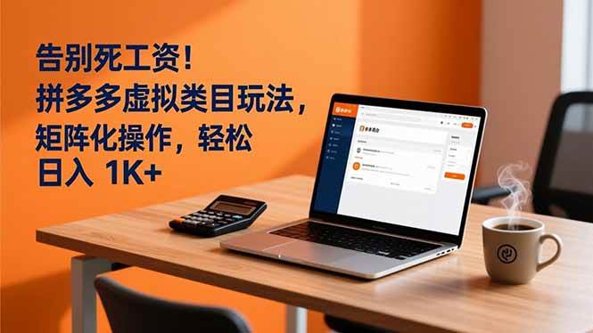 （16943期）告别死工资！拼多多虚拟类目玩法，矩阵化操作，轻松日入 1K+-梦帆创业网