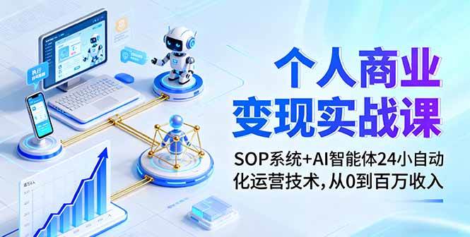 （16111期）个人商业变现实战课：SOP系统+AI智能体24小自动化运营技术，从0到百万收入-梦帆创业网