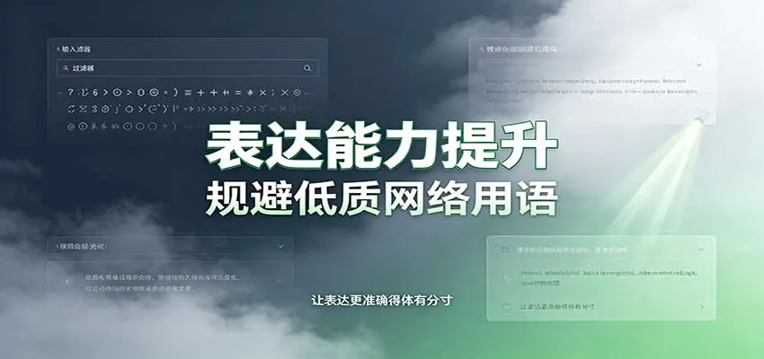 表达能力提升：语言塑造思想逻辑，规避低质网络用语，强化心智感知-梦帆创业网