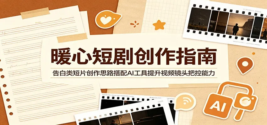 暖心短剧创作指南：告白类短片创作思路搭配AI工具提升视频镜头把控能力-梦帆创业网