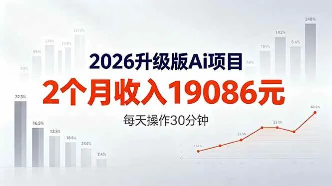 （18443期）2026升级版Ai任务，2个月收入19086元，熟练后每天操作30分钟！-梦帆创业网