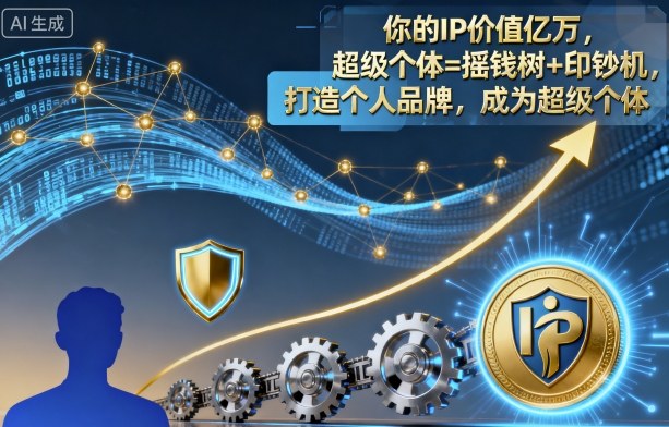 你的IP价值亿万，超级个体=摇钱树+印钞机，打造个人品牌，成为超级个体-梦帆创业网