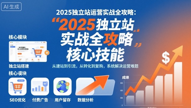 2025独立站运营实战全攻略，一站式掌握独立站运营核心技能-梦帆创业网