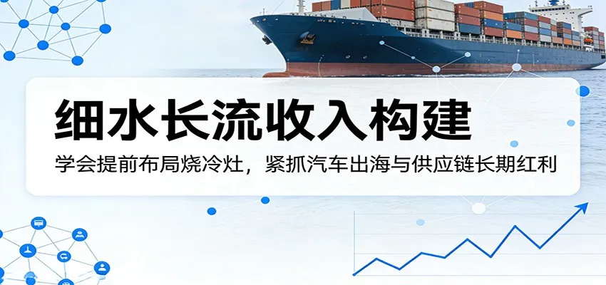 付费文章：细水长流收入构建，学会提前布局烧冷灶，紧抓汽车出海与供应链长期红利-梦帆创业网