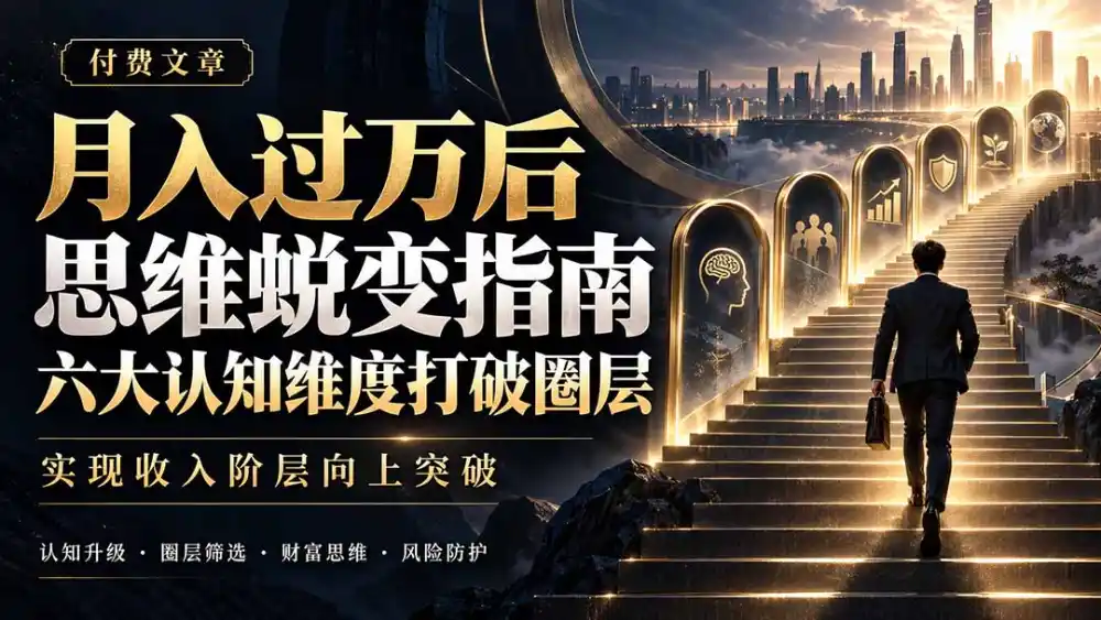 付费文章：月入过万后思维蜕变指南，六大认知维度打破圈层，实现收入阶层向上突破-梦帆创业网