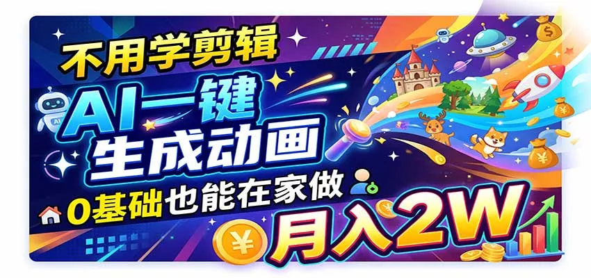 AI动画彻底爆了！一单500~800，全程派单，小白也能月入2W+-梦帆创业网