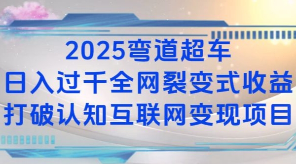 2025弯道超车日入过K全网裂变式收益打破认知互联网变现项目【揭秘】-梦帆创业网