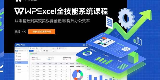 图片[1]-（15873期）WPS Excel全技能系统课程：从零基础到高阶实战全覆盖，全面提升办公效率-梦帆创业网
