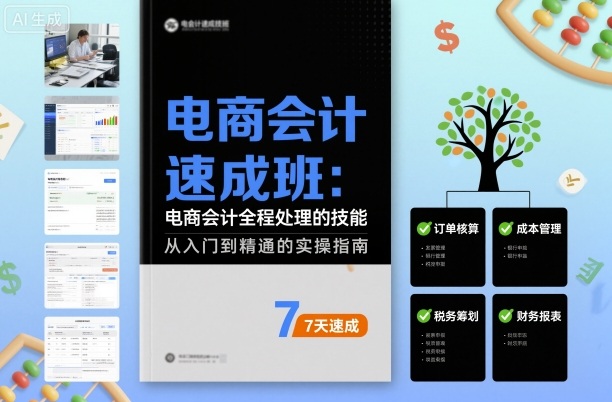 电商会计速成班，电商会计全程处理的技能-梦帆创业网