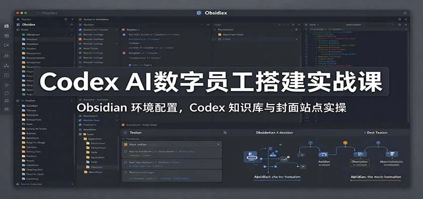 Codex AI数字员工搭建实战课：Obsidian 环境配置，Codex 知识库与封面站点实操-梦帆创业网