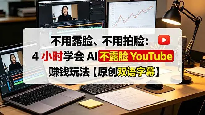 （19161期）不用露脸、不用拍脸：4 小时学会 AI 不露脸 YouTube 赚钱玩法【原创双语字幕】-梦帆创业网