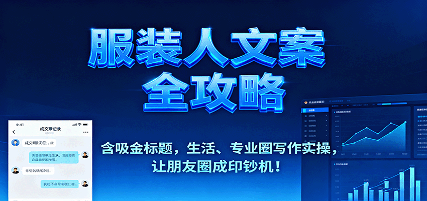 服装人文案全攻略，含吸金标题，生活、专业圈写作实操，让朋友圈成印钞机！-梦帆创业网