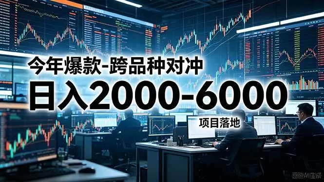 （18918期）今年爆款-跨品种对冲日入2000-6000，项目落地！-梦帆创业网