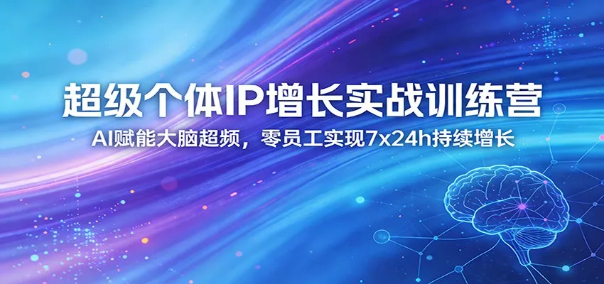 超级个体IP增长实战训练营：AI赋能大脑超频，零员工实现7x24h持续增长（更新）-梦帆创业网