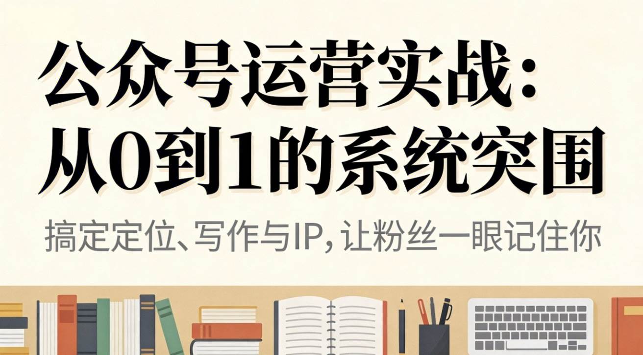 (16777期)公众号运营实战:从0到1的系统突围-梦帆创业网
