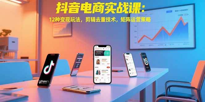 （15478期）抖音电商实战课：12种变现玩法，剪辑去重技术，矩阵运营策略-梦帆创业网