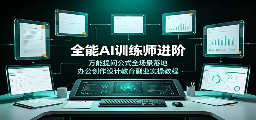 全能AI训练师进阶：万能提问公式全场景落地，办公创作设计教育副业实操教程-梦帆创业网