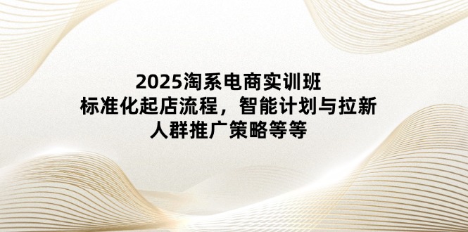 2025淘系电商实训班：标准化起店流程，智能计划与拉新，人群推广策略等等-梦帆创业网
